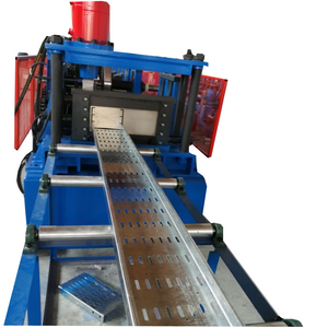 Customized High Quality Perforated Steel Cable Tray Roll Forming Machine with Punching